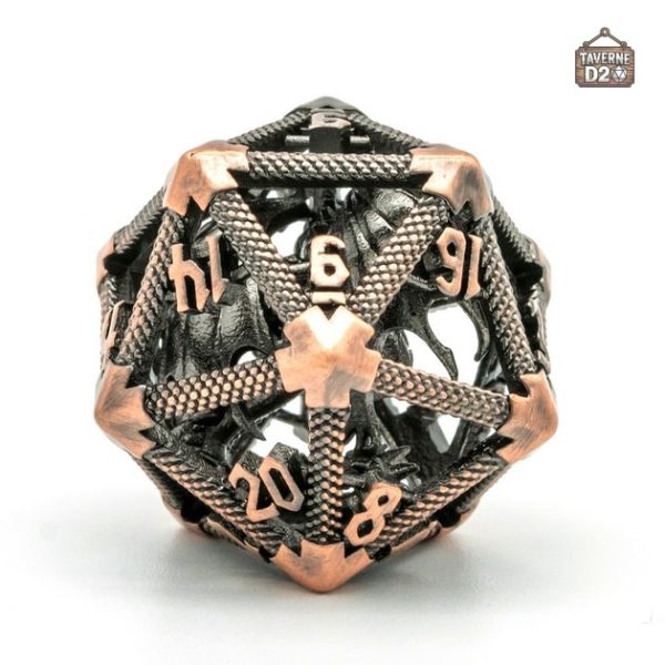 D20 en métal, outil de jeu pour Donjons & Dragons