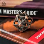 Dé polyédrique D20 en métal, parfait pour le RPG