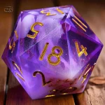 Lot de dés D20 Mirage Violet pour jeux de rôle