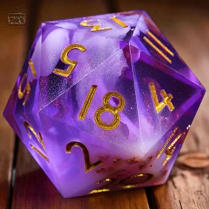 Lot de dés D20 Mirage Violet pour jeux de rôle