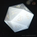 D20 en oeil de chat bleu gris