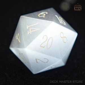 D20 en oeil de chat bleu gris