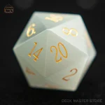 D20 en oeil de chat gris argenté