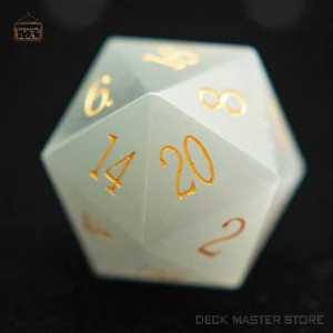 D20 en oeil de chat gris argenté