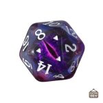 D20 coloré, design unique œil de dragon