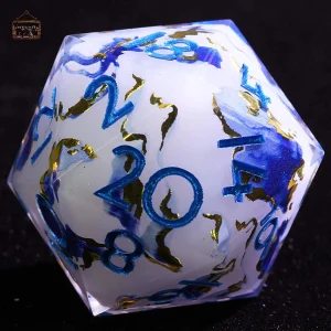 Lot de dés D20 Ruban Céleste pour jeux de rôle
