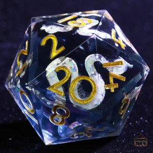Lot de dés D20 Serpent pour jeux de rôle