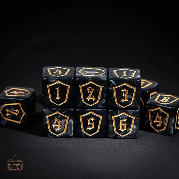 d6-bouclier-1 D6 Bouclier en résine, dés de jeu colorés