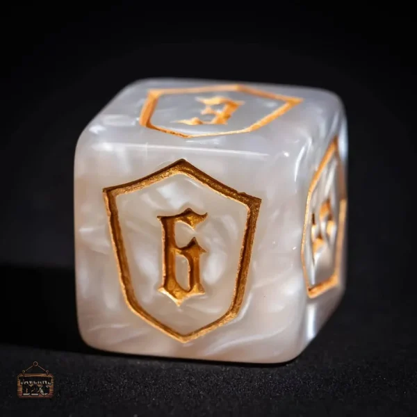 Dés D6 Bouclier en résine, parfaits pour collectionneurs