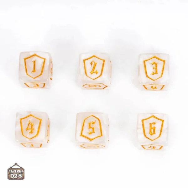 Dés en résine D6 Bouclier, choix parfait pour les joueurs