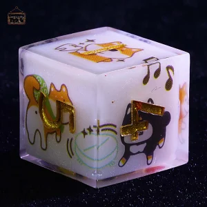 Dés en résine D6 chiots mignons
