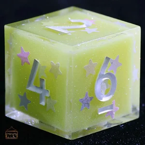 Dés en résine D6 Étoiles Pastel