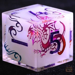 Dés en résine D6 Glyphe de Dragon