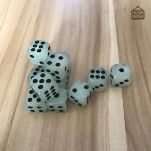 Dés D6 fluorescents pour soirées jeux