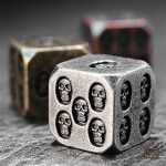 Dés en métal, ensemble de D6 crâne