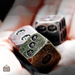 D6 métal crâne, collection de dés