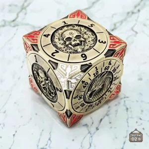 Dé en métal gyroscopique pour jeux de société