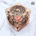 Dé en métal gyroscopique, accessoire de jeu élégant