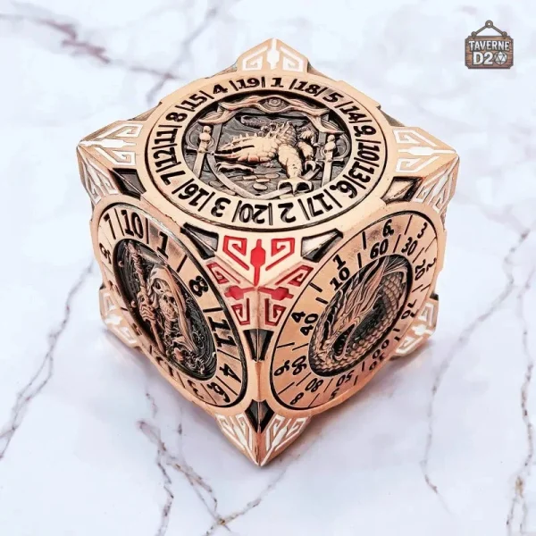 Dé en métal gyroscopique, accessoire de jeu élégant