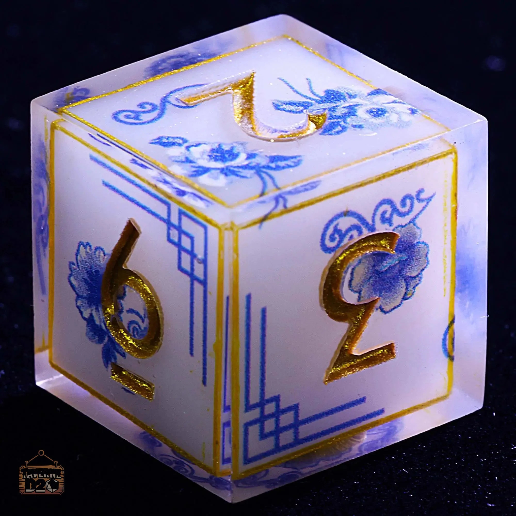 Lot de D6 Motifs Bleu Impérial