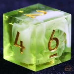 Dés en résine D6 Nuage de Jade