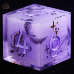 Dés en résine D6 Phenix Violet