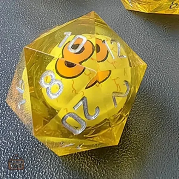 Dés en résine, dé 20 faces coloré pour jeux de société