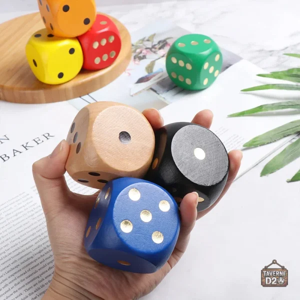 Dés en bois pour jeux éducatifs