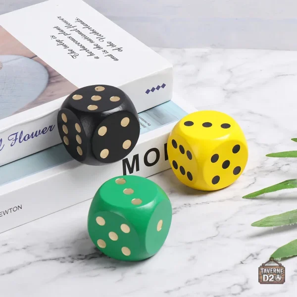 Dés en bois pour activités créatives