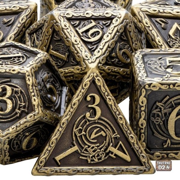 Dés en métal pour jeux de société immersifs