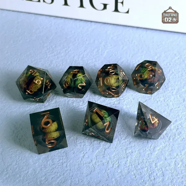 Dés liquides pour expériences de jeu
