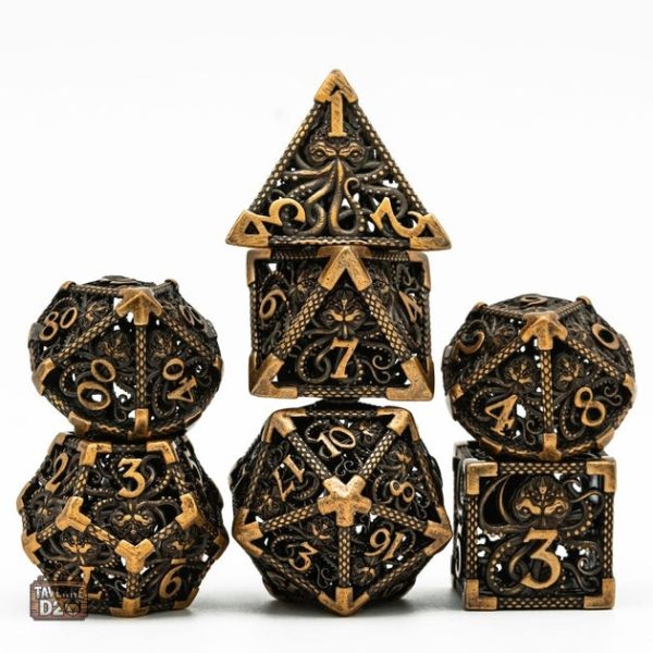 Dés Cthulhu en métal pour RPG