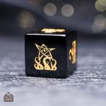 Dés Cthulhu en Obsidienne, design mystérieux et unique