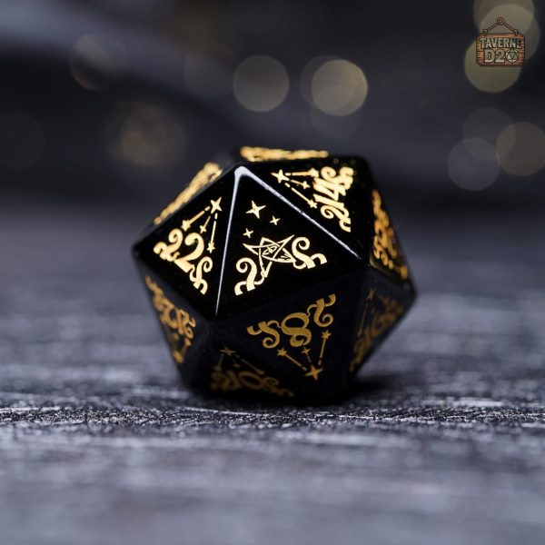 Dés en Obsidienne, parfaits pour les jeux de rôle