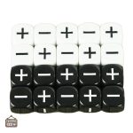 Dés Fate noirs et blancs, parfaits pour les campagnes RPG