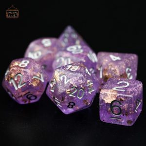 Dés élégants avec finition en feuille d'or