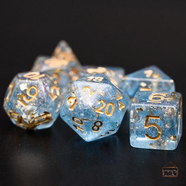 Dés en feuille d'or pour jeux de société