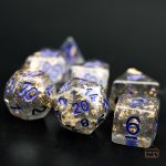Dés stylés en feuille d'or pour collection