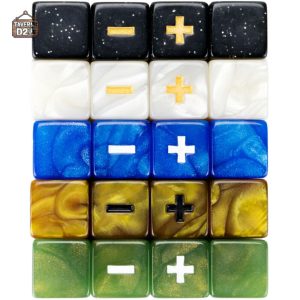 Dés Fudge colorés, assortis pour jeux de rôle