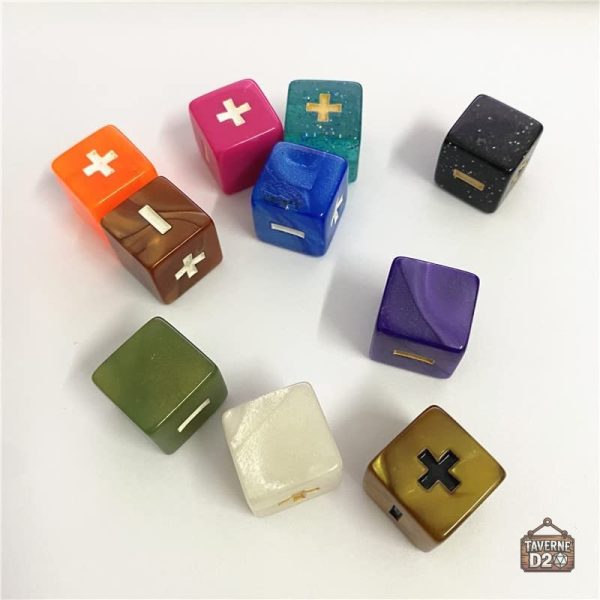 Dés colorés Fudge, parfaits pour les aventuriers