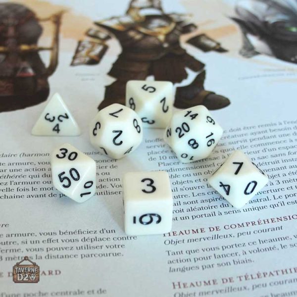 Kit de dés pour personnages de jeu