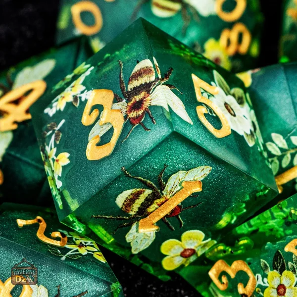 des-jdr-fleur-1 Dés de JDR Fleur, dés colorés pour jeux de rôle