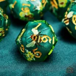 Dés de jeu avec imprimés floraux, collection