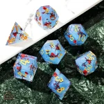 Dés de jeux de rôle, style floral original