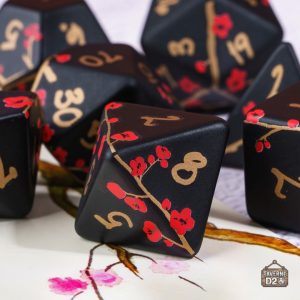 Set de dés de JDR Fleurs de Cerisier