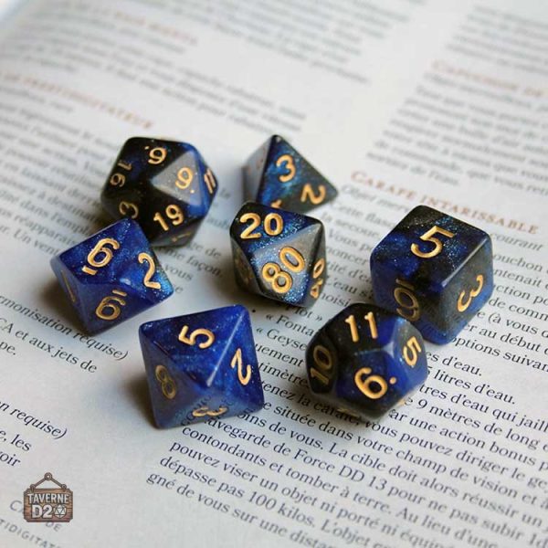 Dés de jeu de rôle Galaxie pour aventures fantastiques