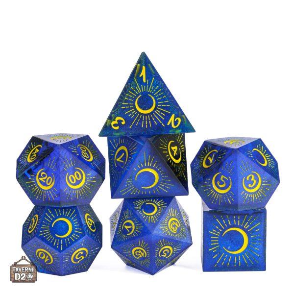 Dés Lune pour jeux de rôle, design unique et captivant
