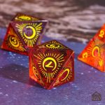 Set de dés de jeu aux couleurs lunaires, très esthétique