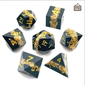 Dés de JDR de Luxe Pailletés en diverses couleurs vibrantes