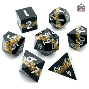 Dés pailletés haut de gamme pour jeux de rôle